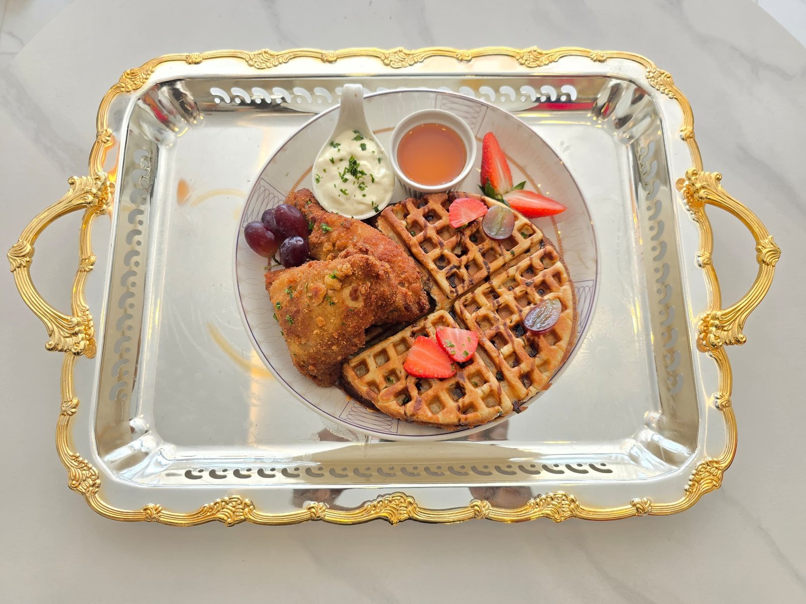 Chicken & Waffles at Oceanova