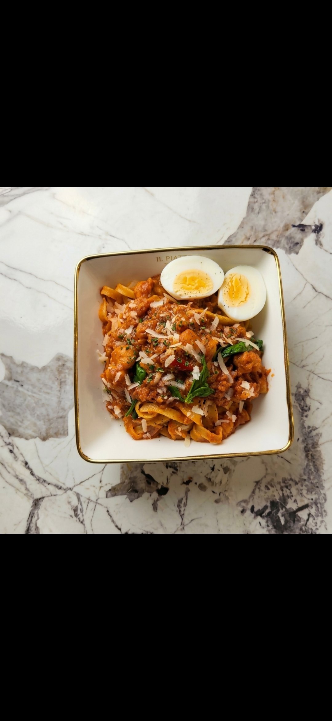 Shrimp Fettuccine in Tomato Sauce at Oceanova