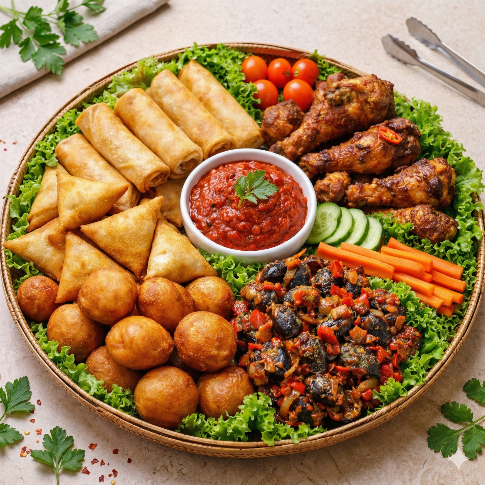 Small Chops Platter at Oceanova